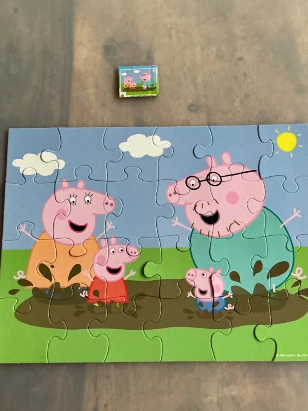Peppa Pig Jumping In Mud 24 Large Piece Jigsaw Puzzle Complete No Box